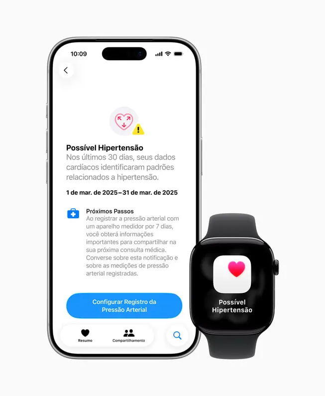 Alertas de hipertensão no Apple Watch 