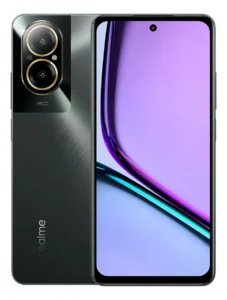 Aparelho celular Realme C67 na cor preta.